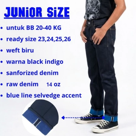Celana Jeans Raiden Blue Junior Size